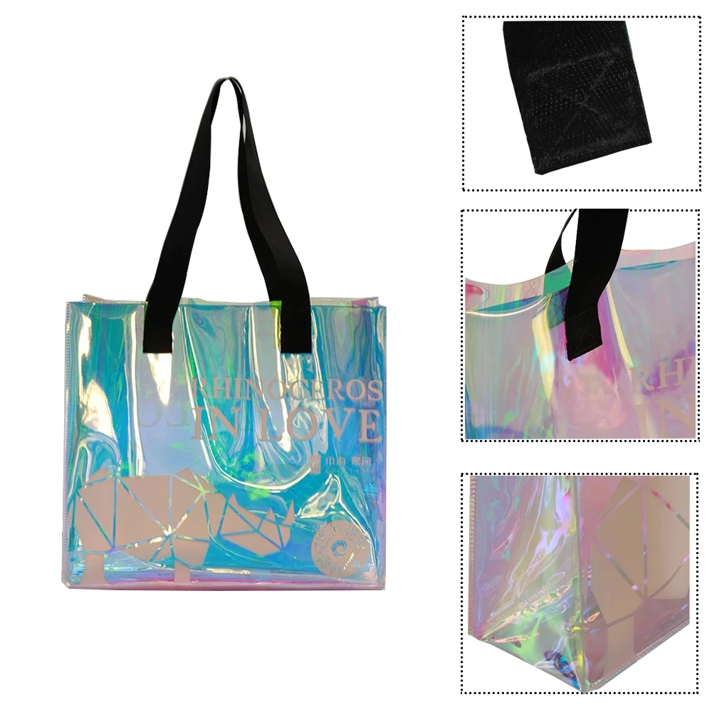 Holographic Laser Iridescent PVC Shoulder Tote Bag 1