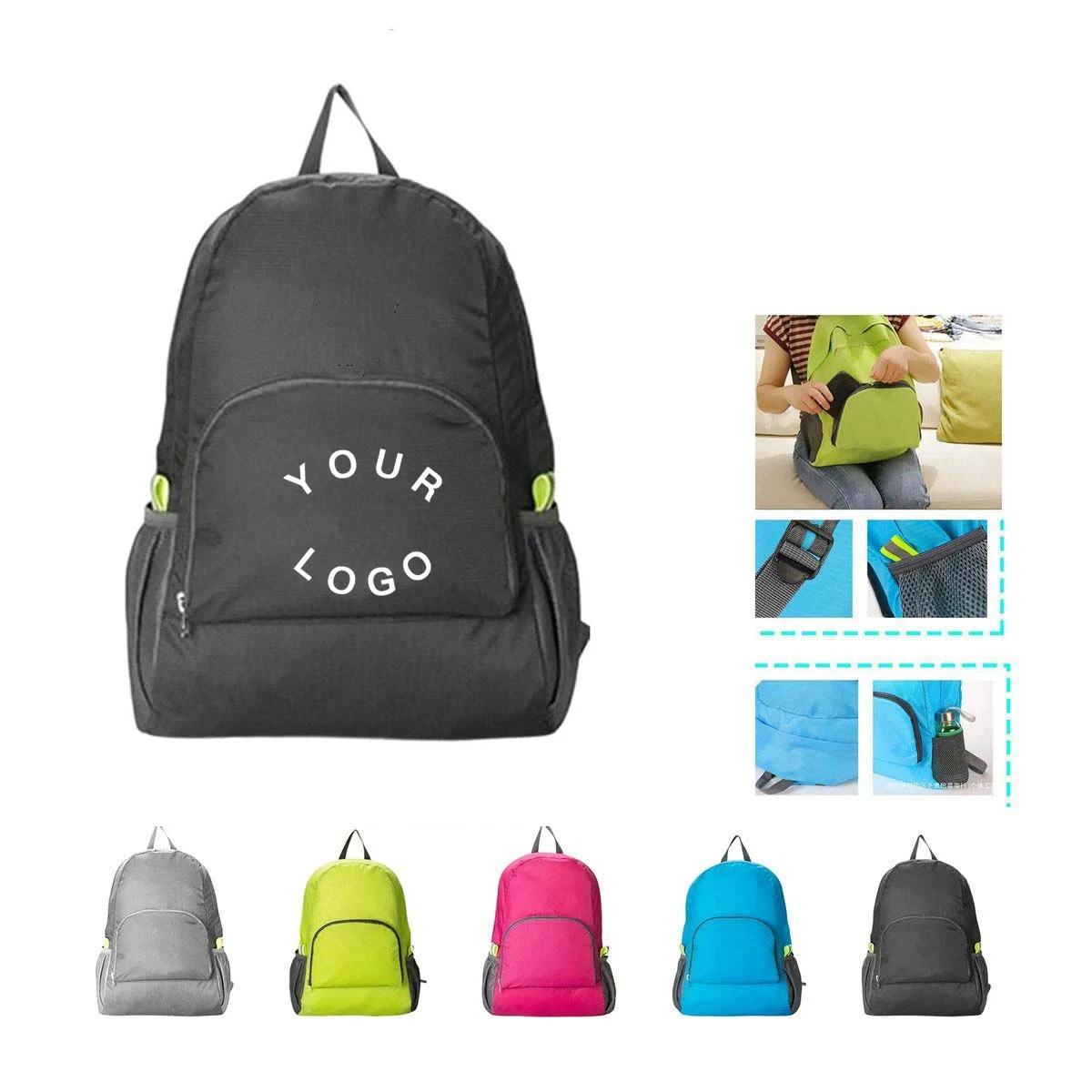 Compact Nylon Hiking Backpack with Foldable Design 1