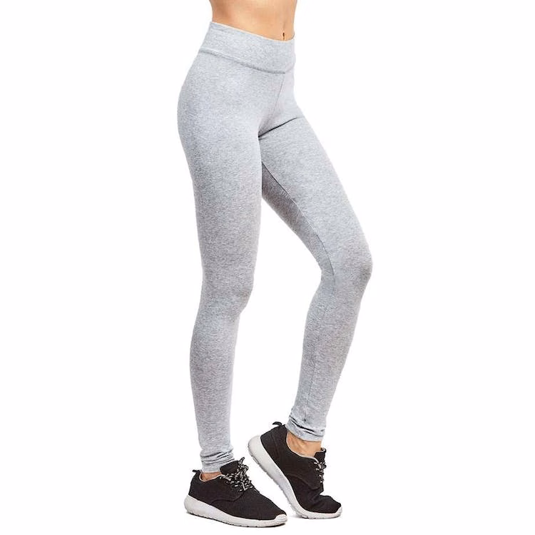 Women's Cotton Leggings - Large Heather Gray