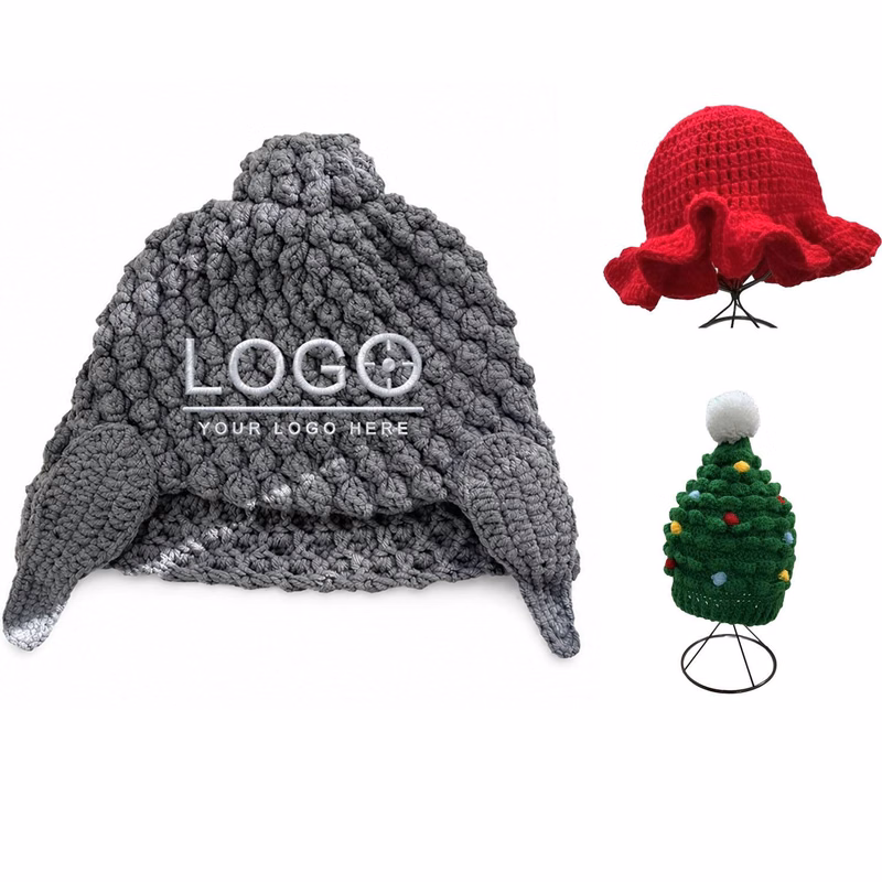Handmade Ear Cover Knitted Beanie