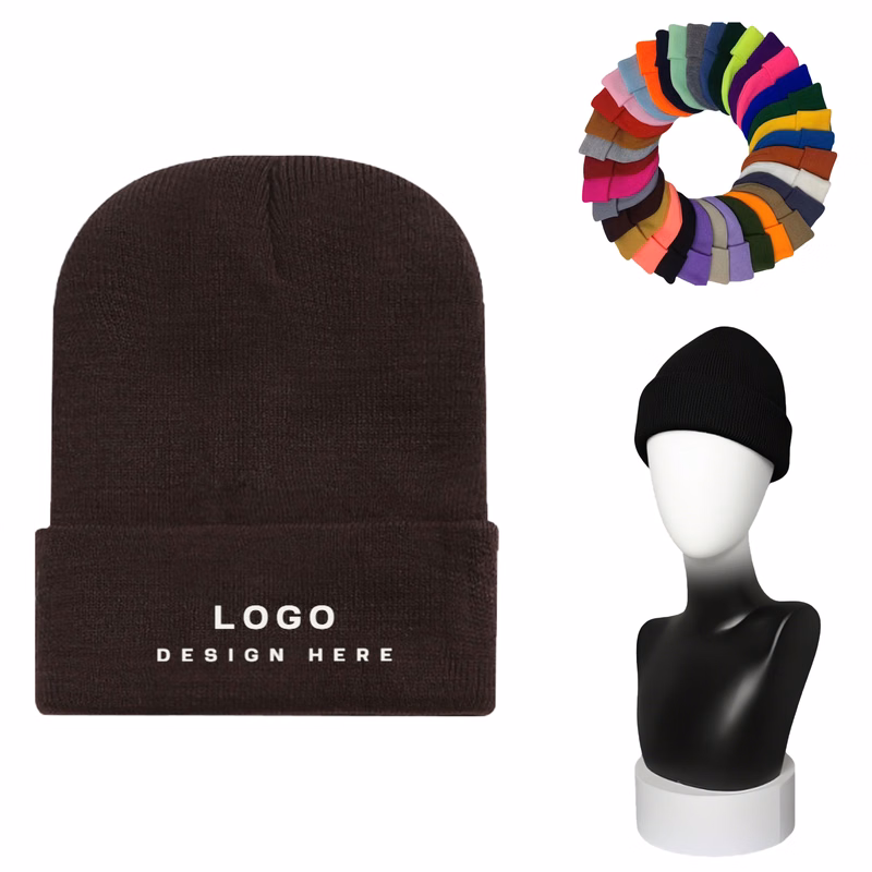 Embroidered Logo Knitted Hat