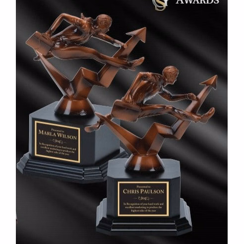Business Hurdler On Black Base