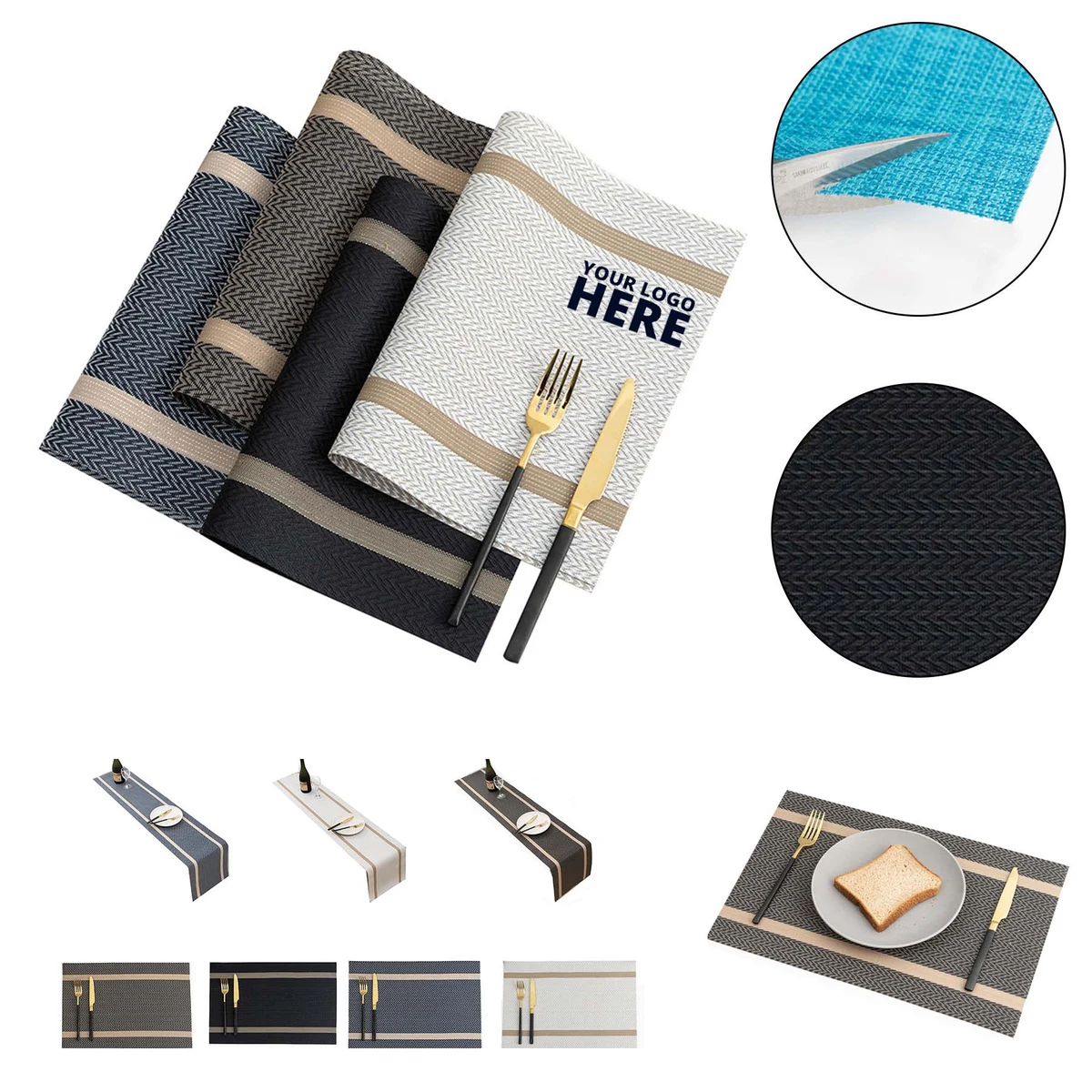 Durable PVC Washable Place Mat For Dining 1