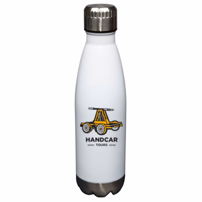 17 oz Glacier Gloss White Vacuum Insulated Stainless Steel Double Wall Sports Water Bottle