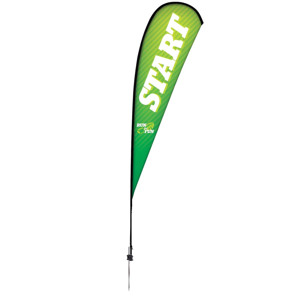 15' Premium Teardrop Sail Sign Kit (Single-Sided with Ground Spike) 1
