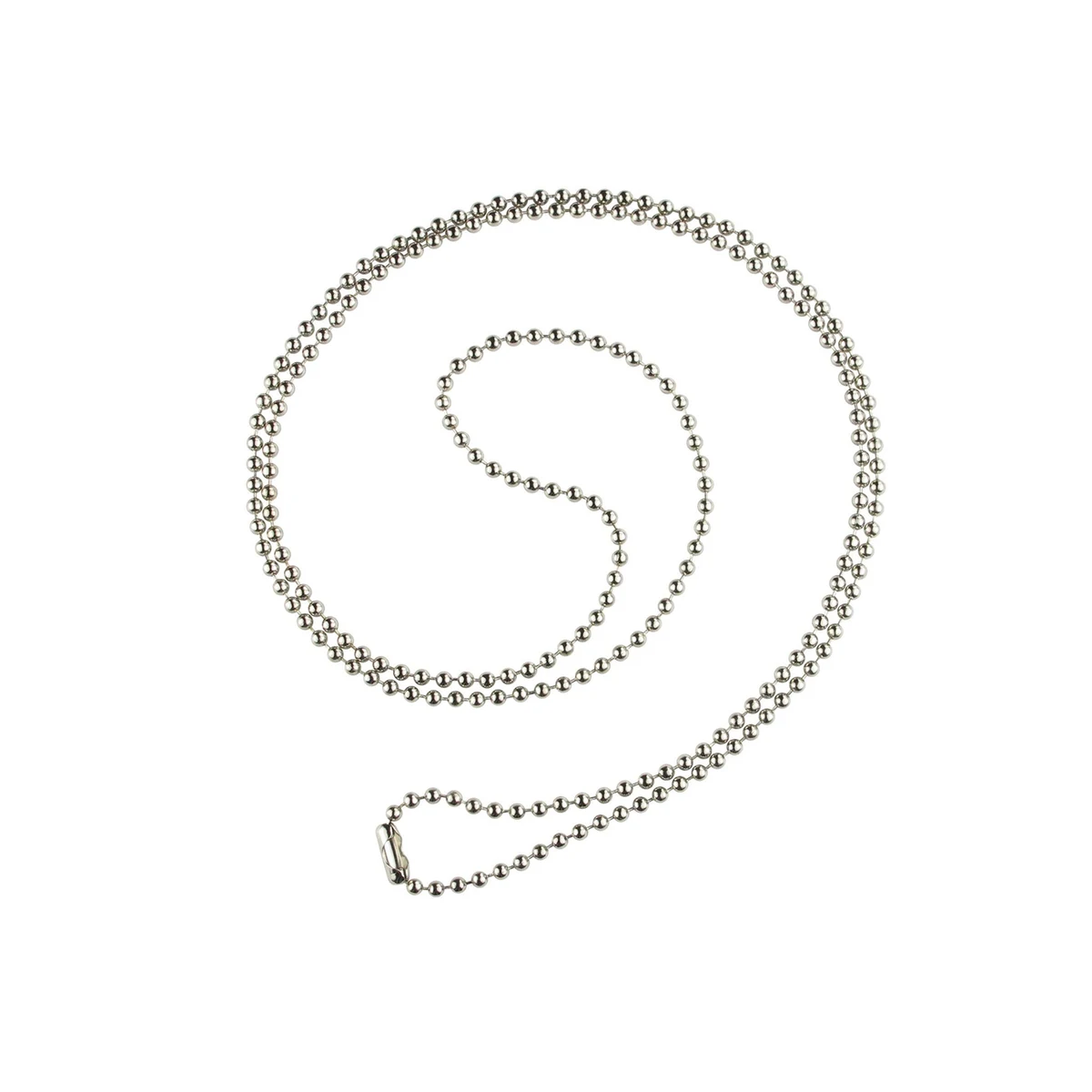 Nickel-Plated Steel Beaded Neck Chain 1