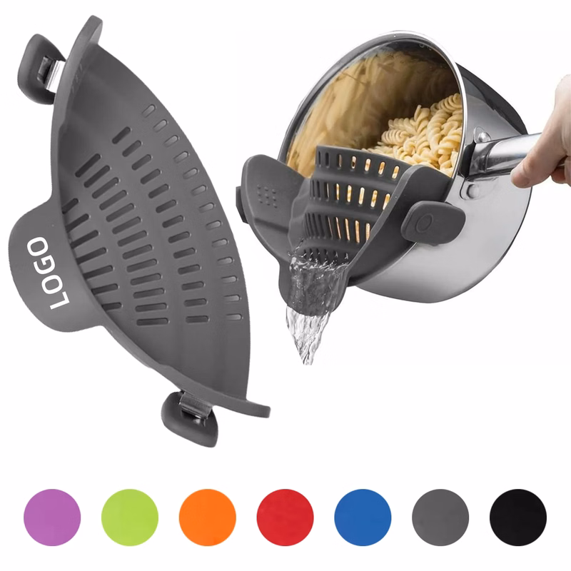 MOQ Kitchen Strain Clip On Strainer for Pots and Pans