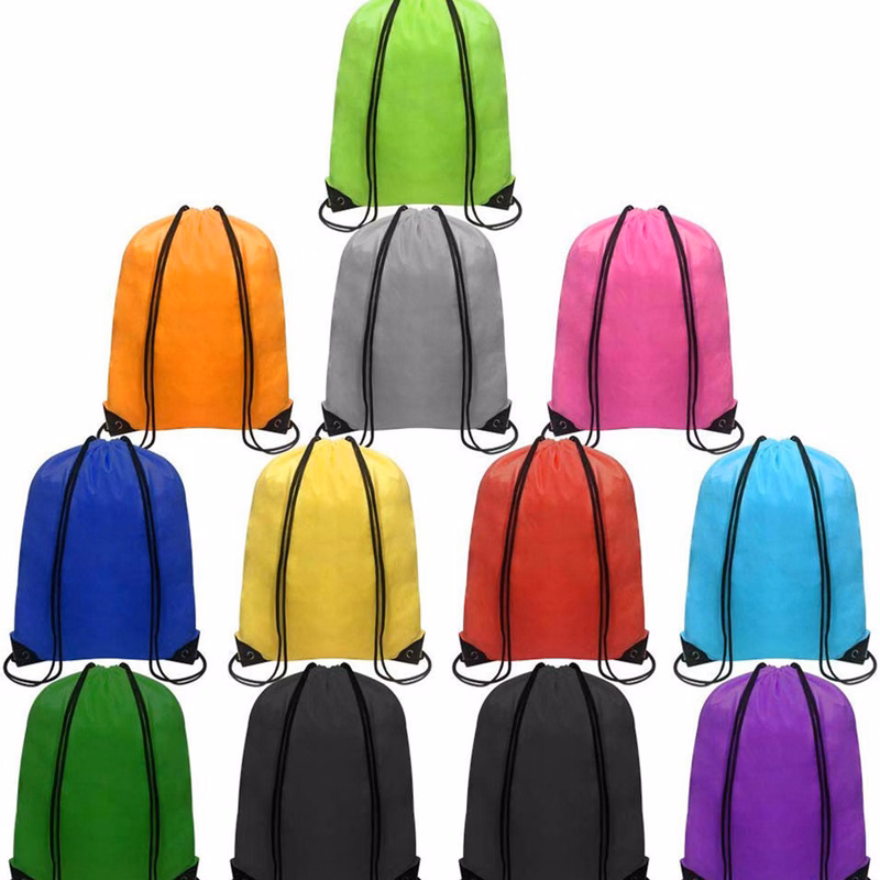 Large Capacity Polyester Drawstring Backpack