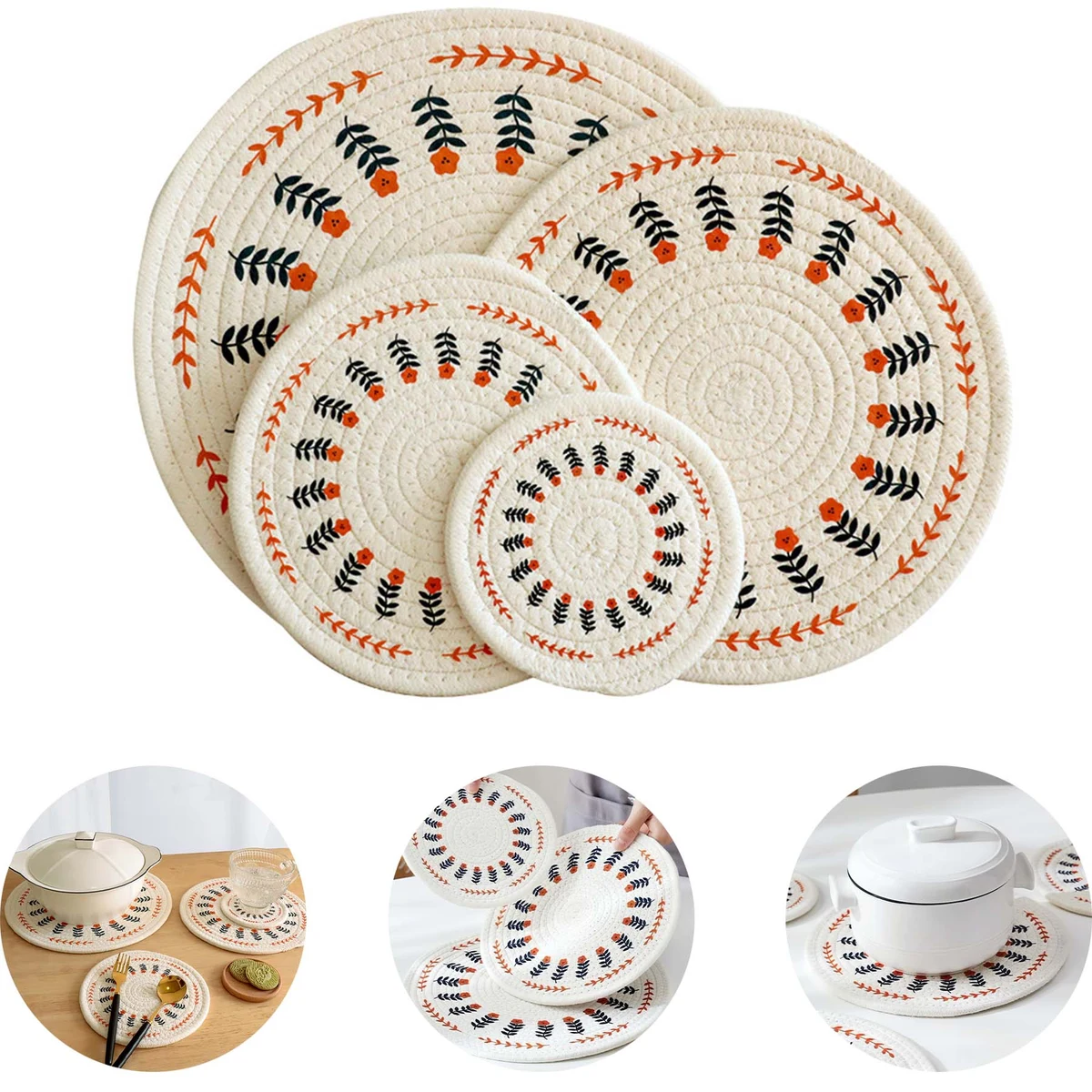 Hand-Woven Round Placemat 1