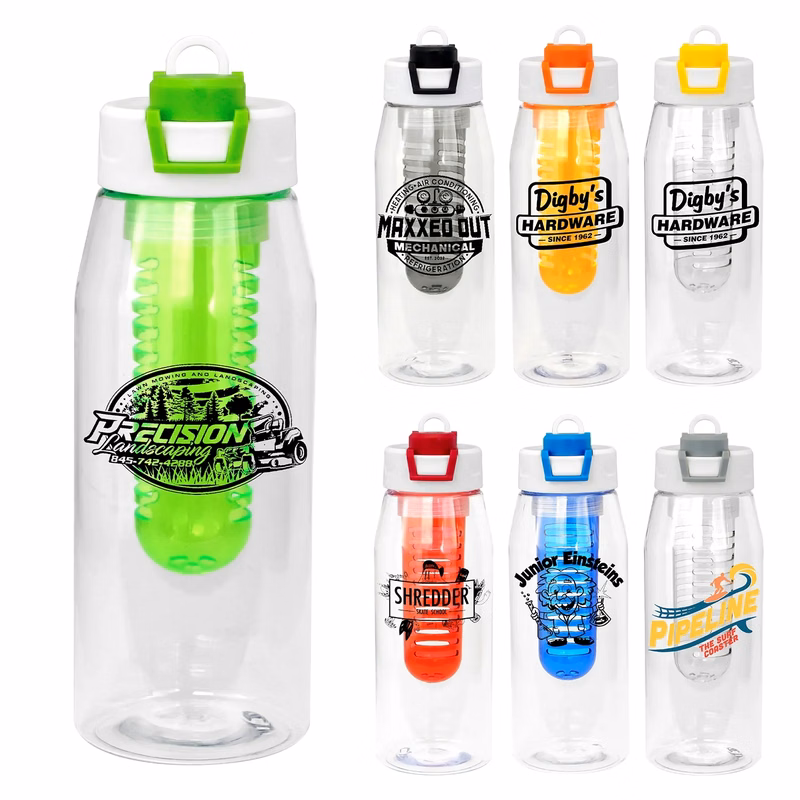 Two Tone Pop Up 32 oz. Bottle with Infuser