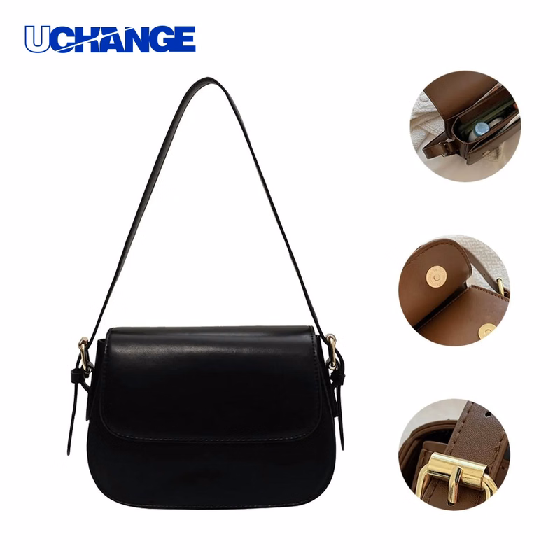Vintage Square Shoulder Bag Structured Retro Daily Carry