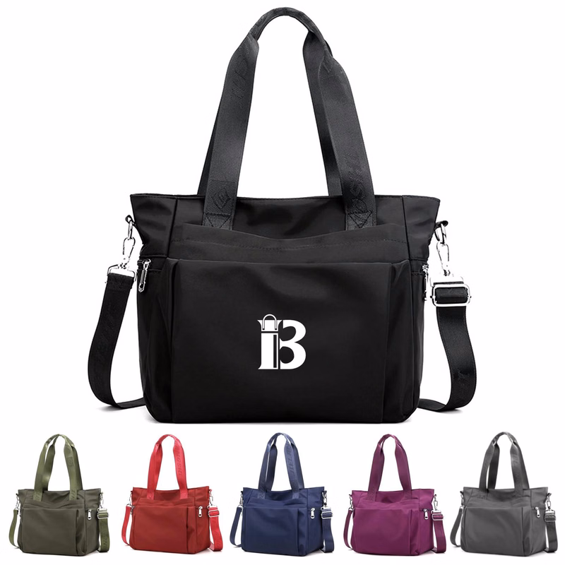 Large capacity nylon hand crossbody bag