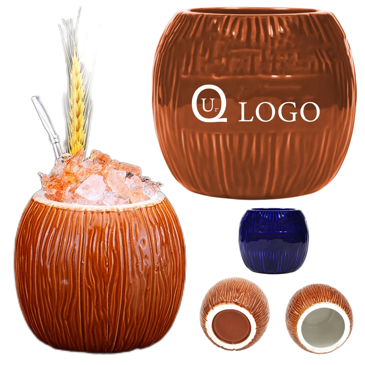 Ceramic Hawaiian Wine Glass 1