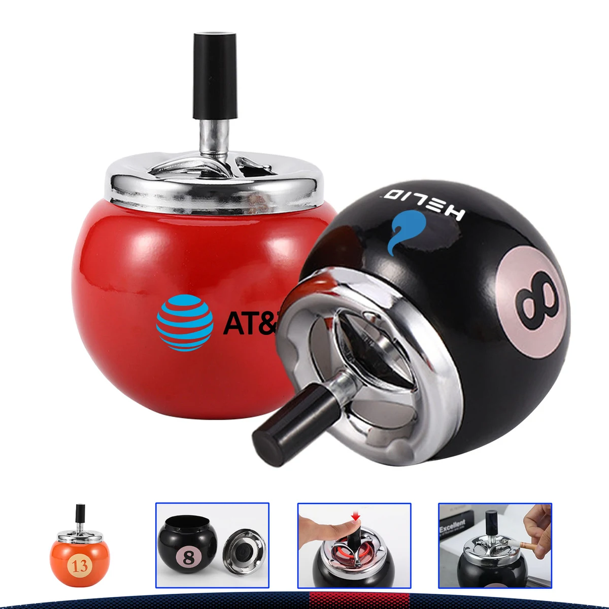 Billiard Shaped Ashtray 1