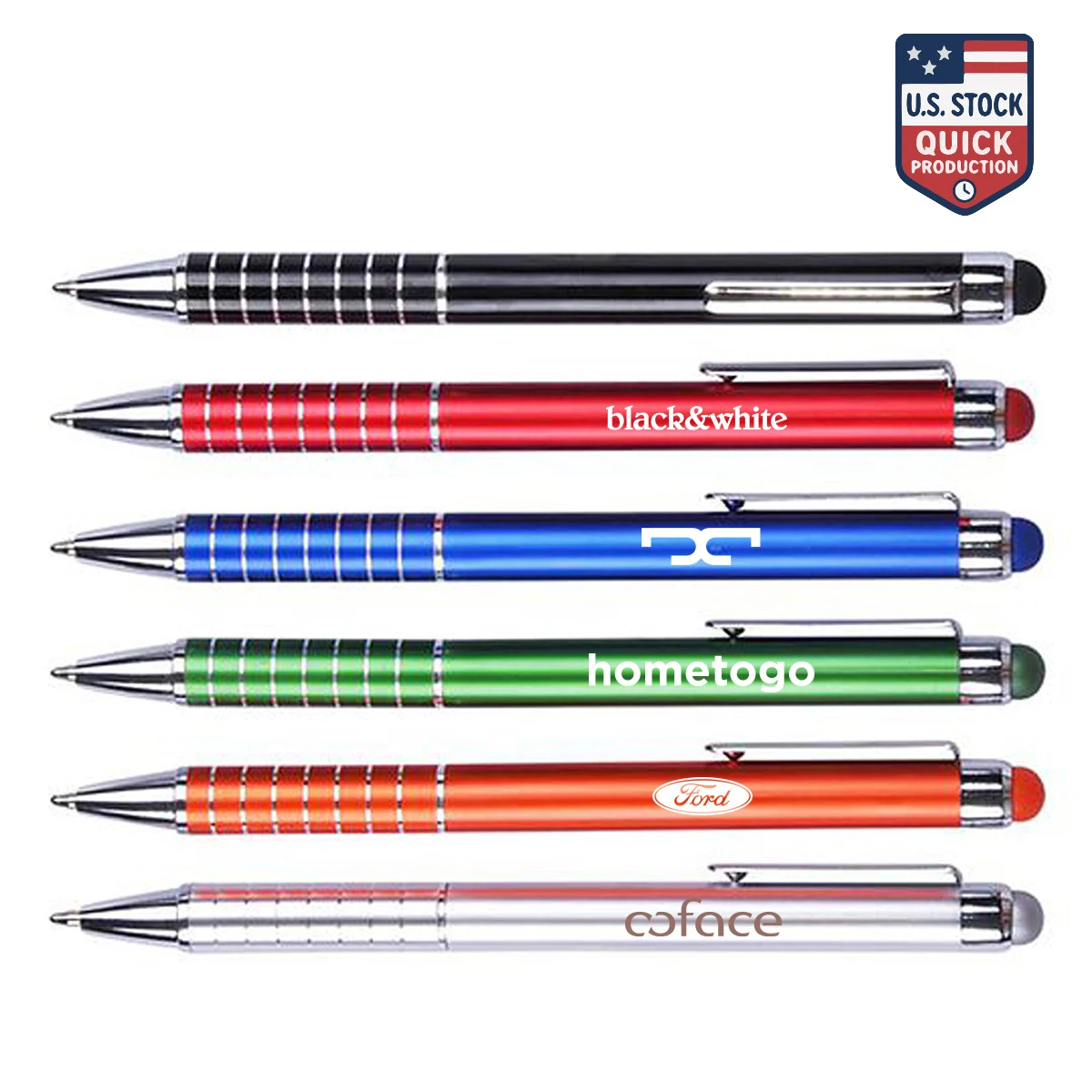 Aluminum Ballpoint Pen W/Color Matching Stylus 1