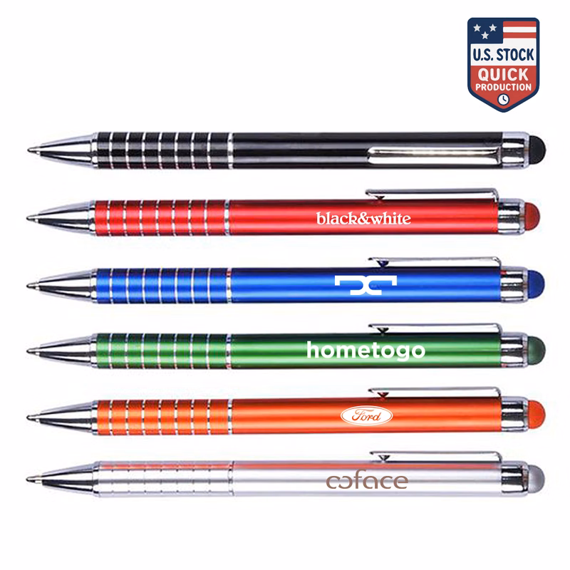 Aluminum Ballpoint Pen W/Color Matching Stylus