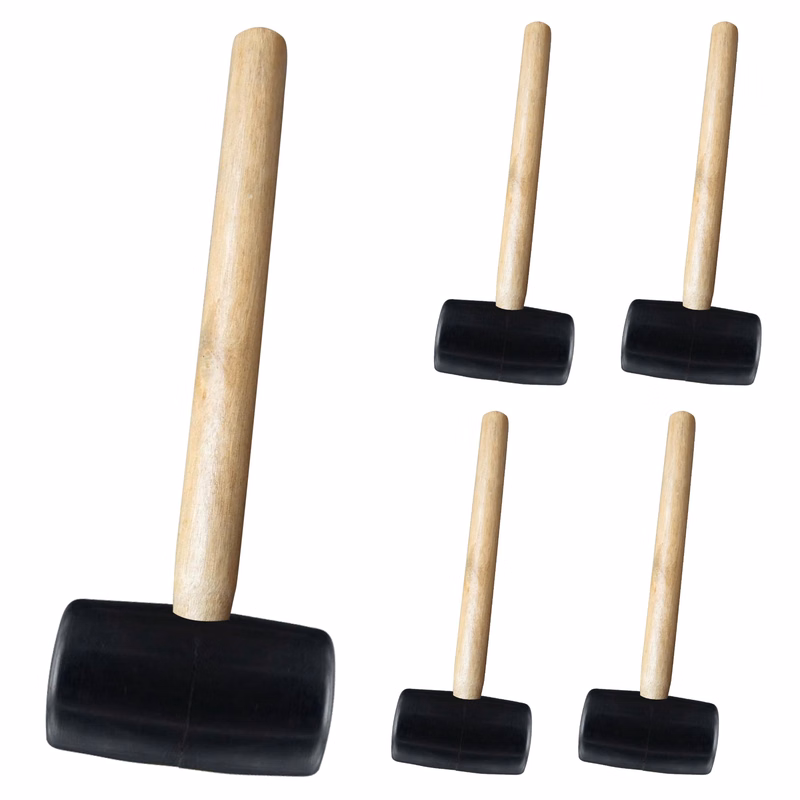 Rubber Mallet Hammer With Wood Handle