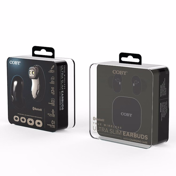 Ultra Slim Earbuds - Charging Case Black