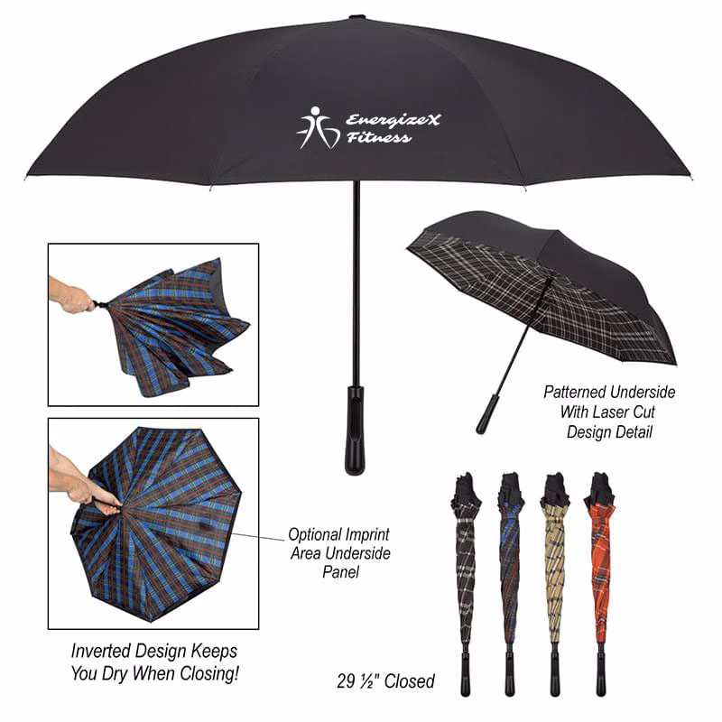 48" Arc Soho Tartan Inversion Umbrella