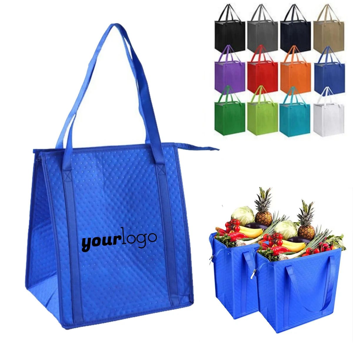 Eco - Friendly Insulated Tote with Dimpled Fabric 1