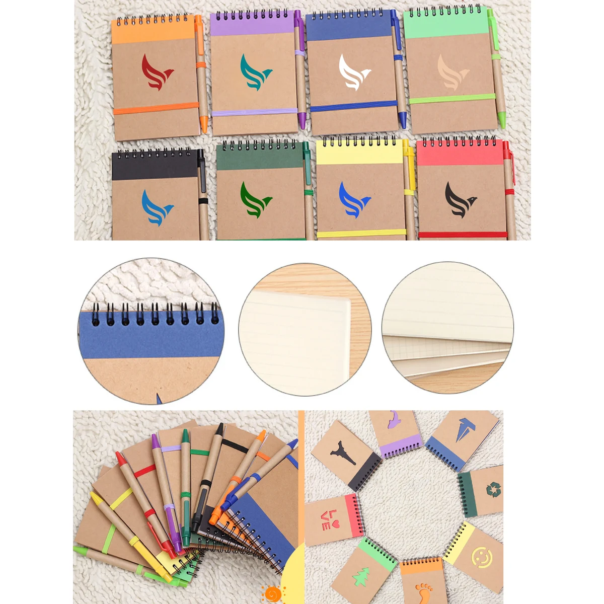 Notepad With Attached Pen and Memo Pad 5.5" x 3.7" 1