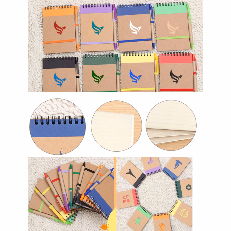Notepad With Attached Pen and Memo Pad 5.5" x 3.7"