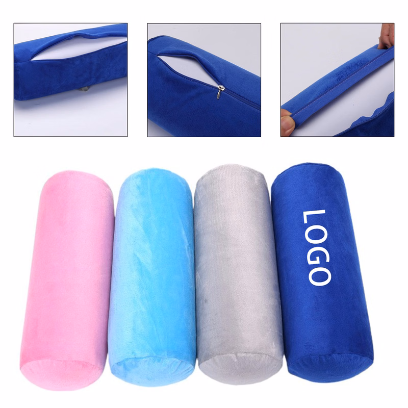Cylindrical inflatable throw pillows