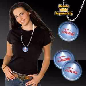 White 2"LED Lighted Badges with attached J-Hook medallion
