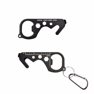 Key Shaped Versatile Tool Card With Carabiner