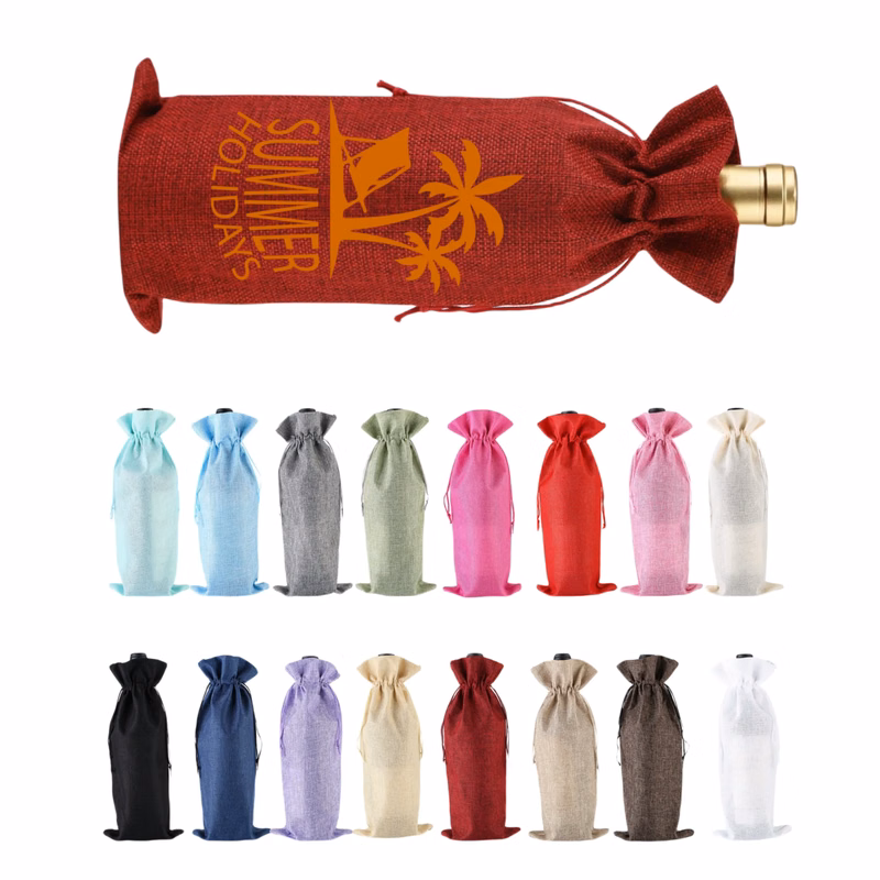 Canvas Wine Tote Bag Linen, Non-Woven Protection