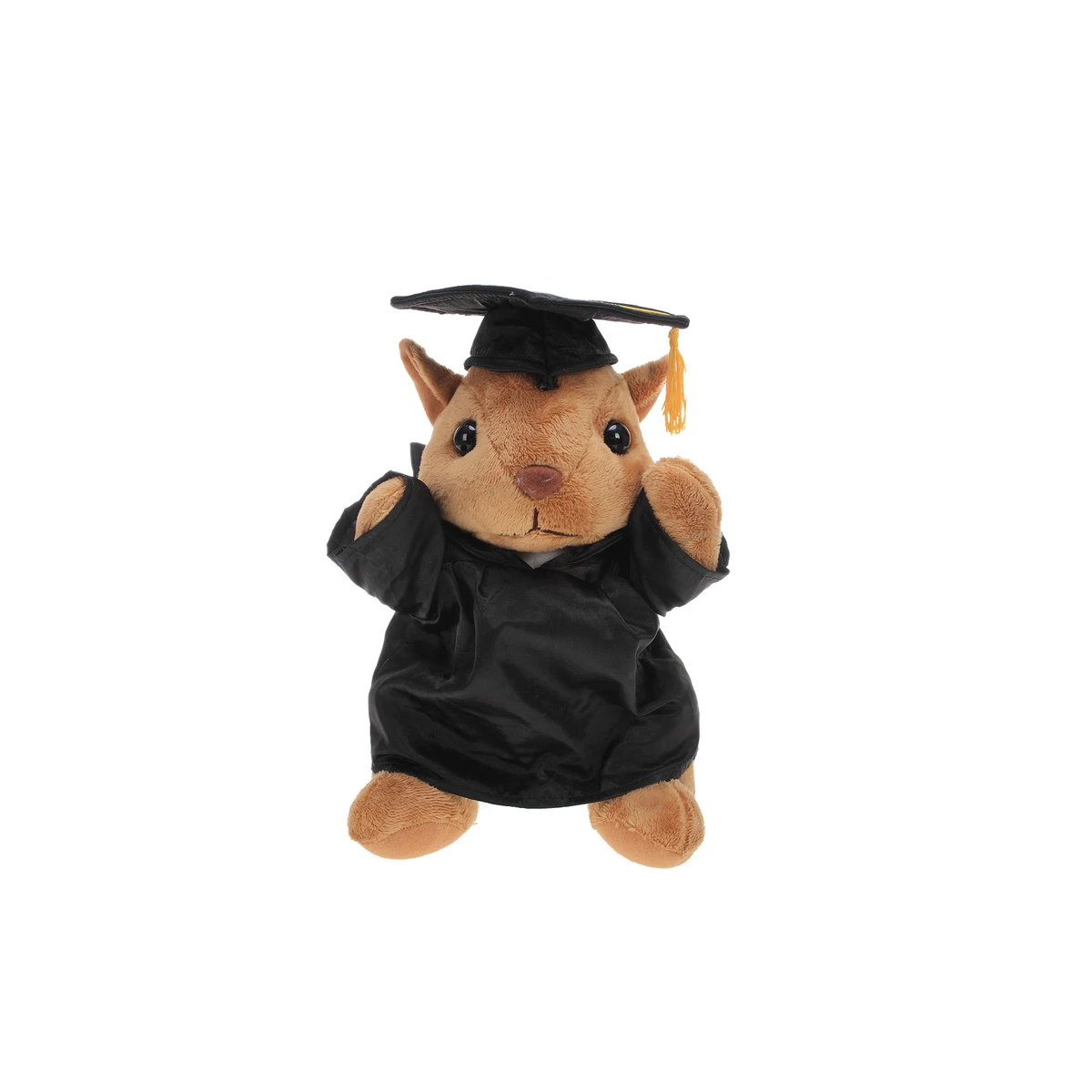 Soft Plush Sitting Squirrel with Graduation Cap & Gown 1