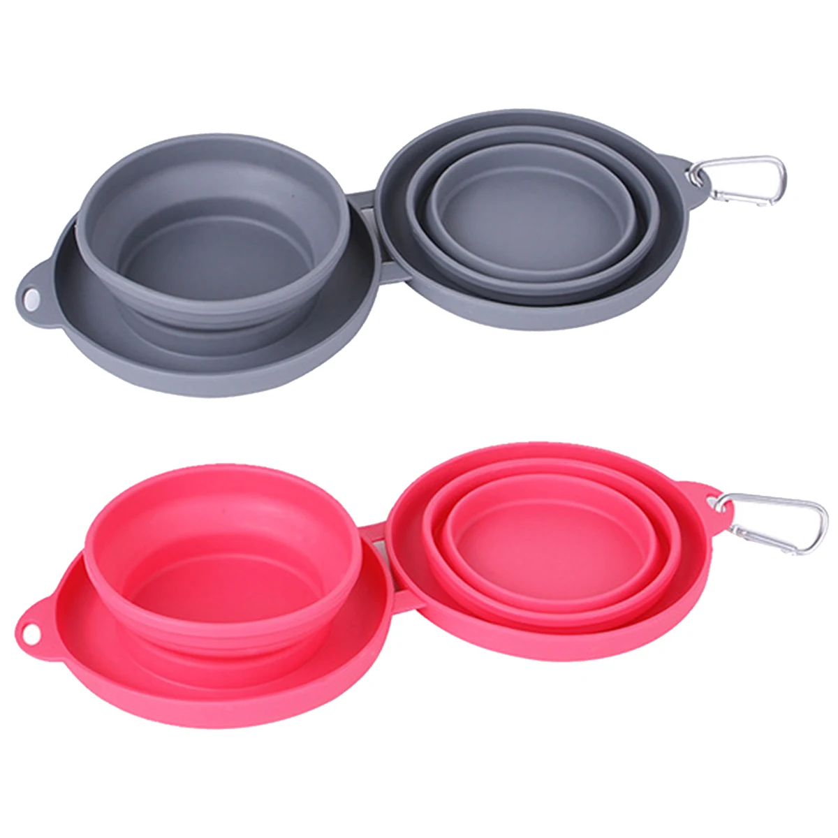 Pet Outdoor Tpe Portable Foldable Two-Bowl Feeding Bowl 1