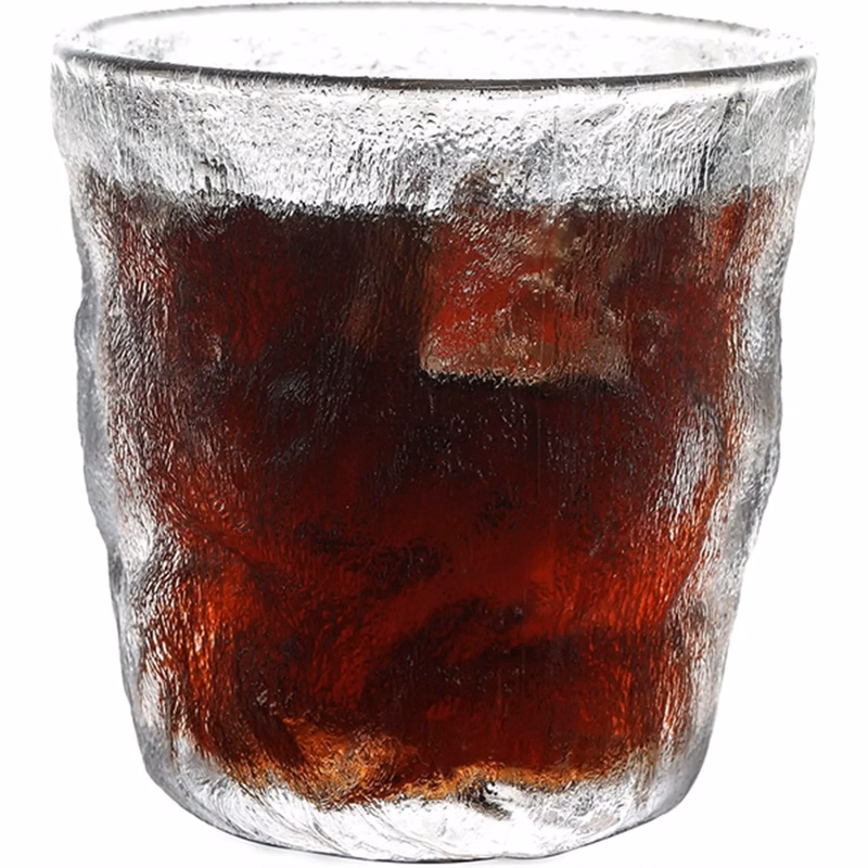 10Oz Glacier Pattern Glass Cup