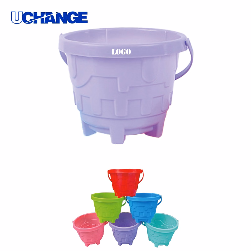 Castle-Shaped Beach Toy Bucket for Sandcastle Play