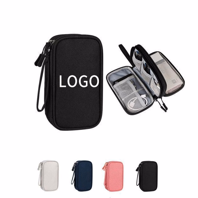 Double-Layer Data Cable Organizer Pouch