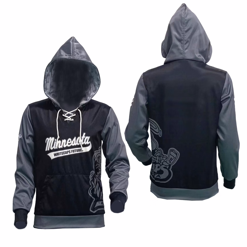Men's Lightweight Lace-Up Smooth Polyester Hoodie