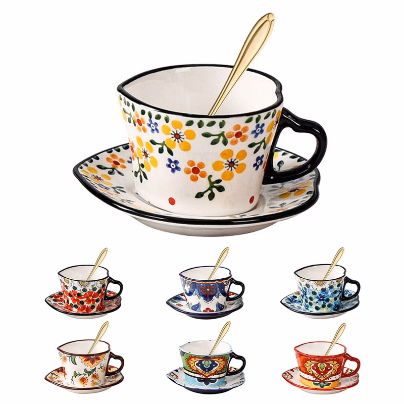 Heart-Shaped Handle Mug Coffee Cup