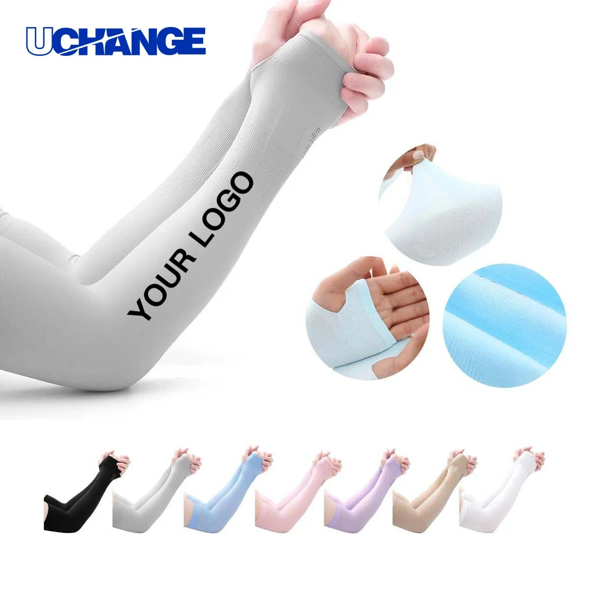 Nylon Ice Silk Arm Sleeves Cover with Sun Protection for Outdoor Use 1