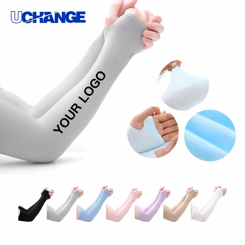 Nylon Ice Silk Arm Sleeves Cover with Sun Protection for Outdoor Use