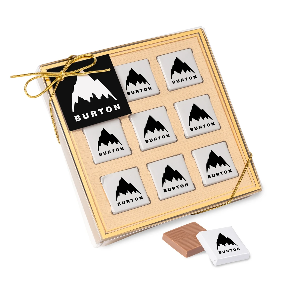 Nine Piece Chocolate Foiled Square Gift Box 1