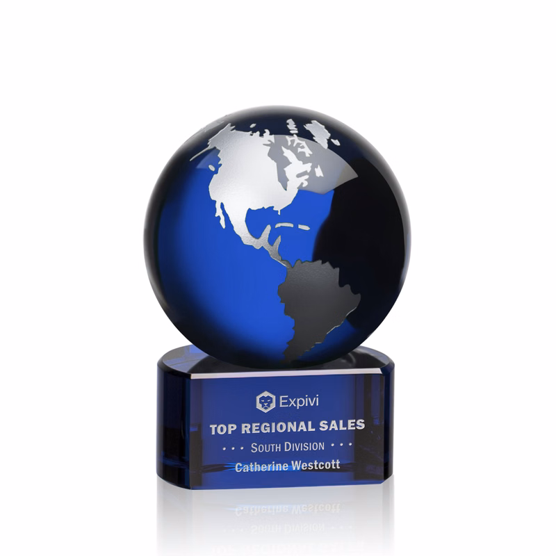 Marcana Globe Award - Blue/Silver