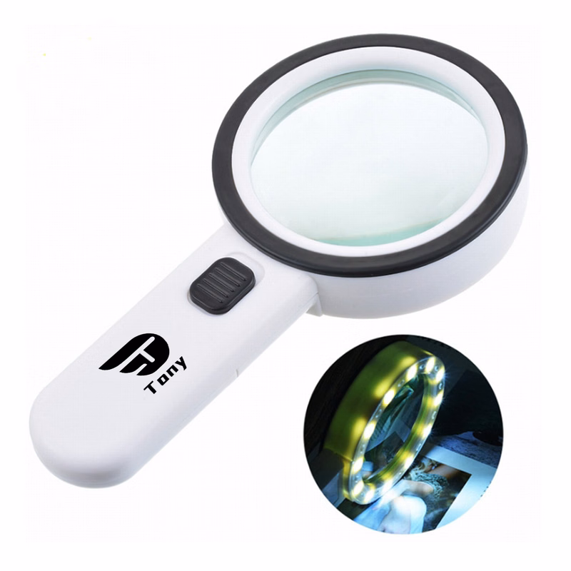 Handheld 30X LED Light High Definition Magnifying Glass