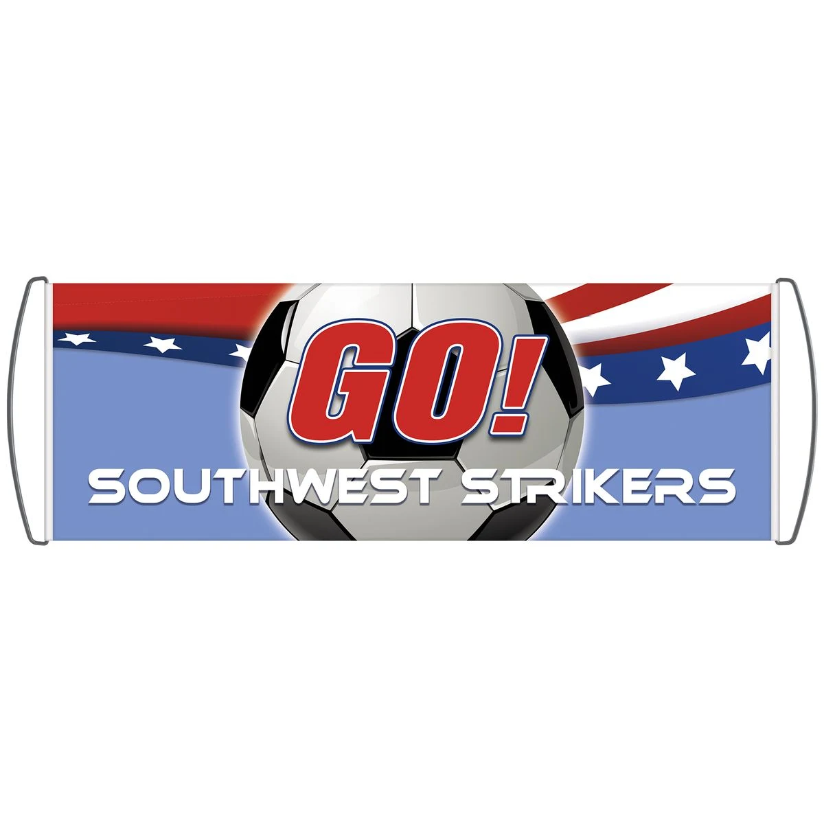 Custom Single Sided Printed Polyethylene Scroll Banner (9.5" x 27.5") 1