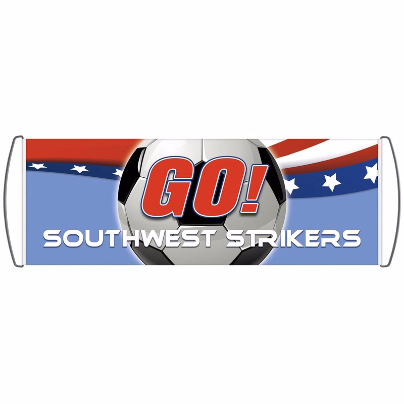 Custom Single Sided Printed Polyethylene Scroll Banner (9.5" x 27.5")