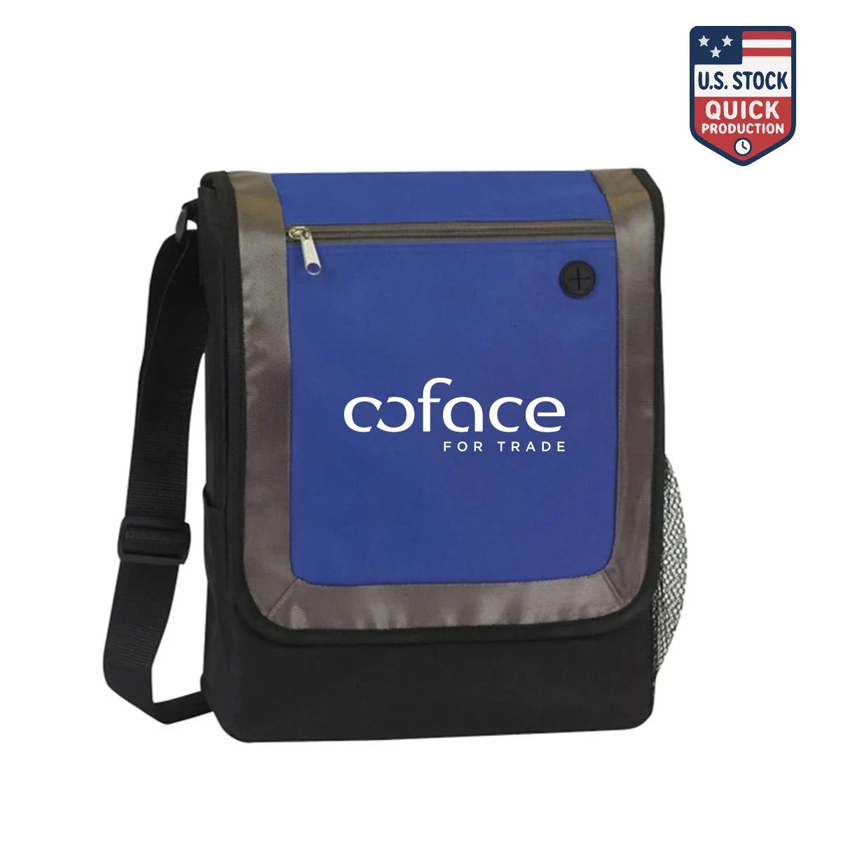 UrbanTrek City Crossbody Messenger Bag with Audio Port 1