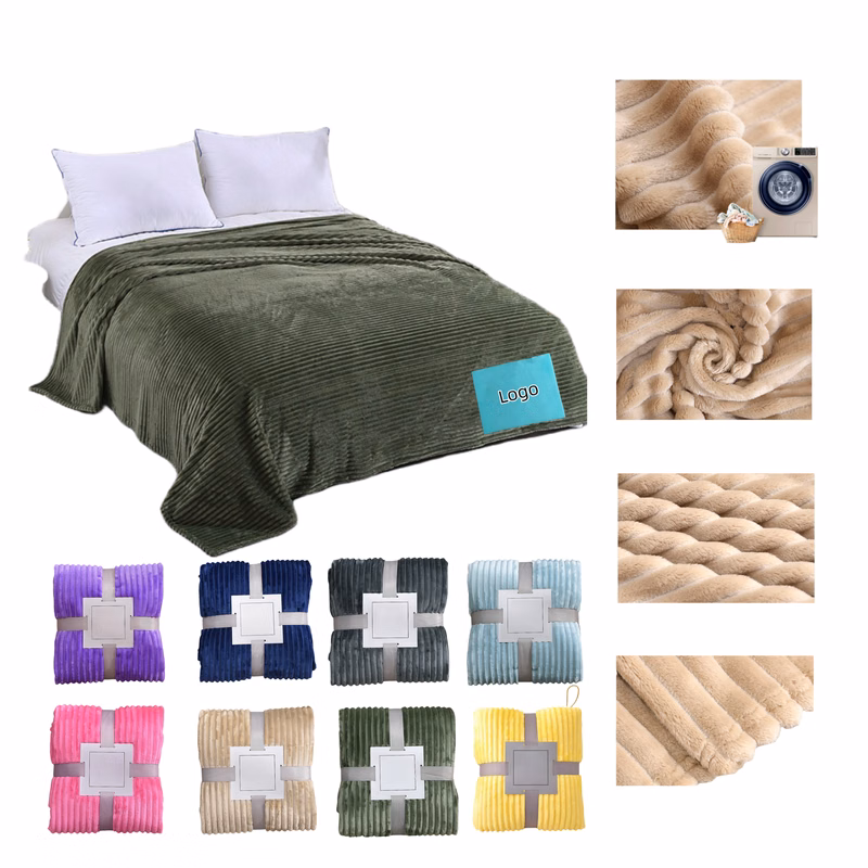 Solid Color Coral Fleece Blanket