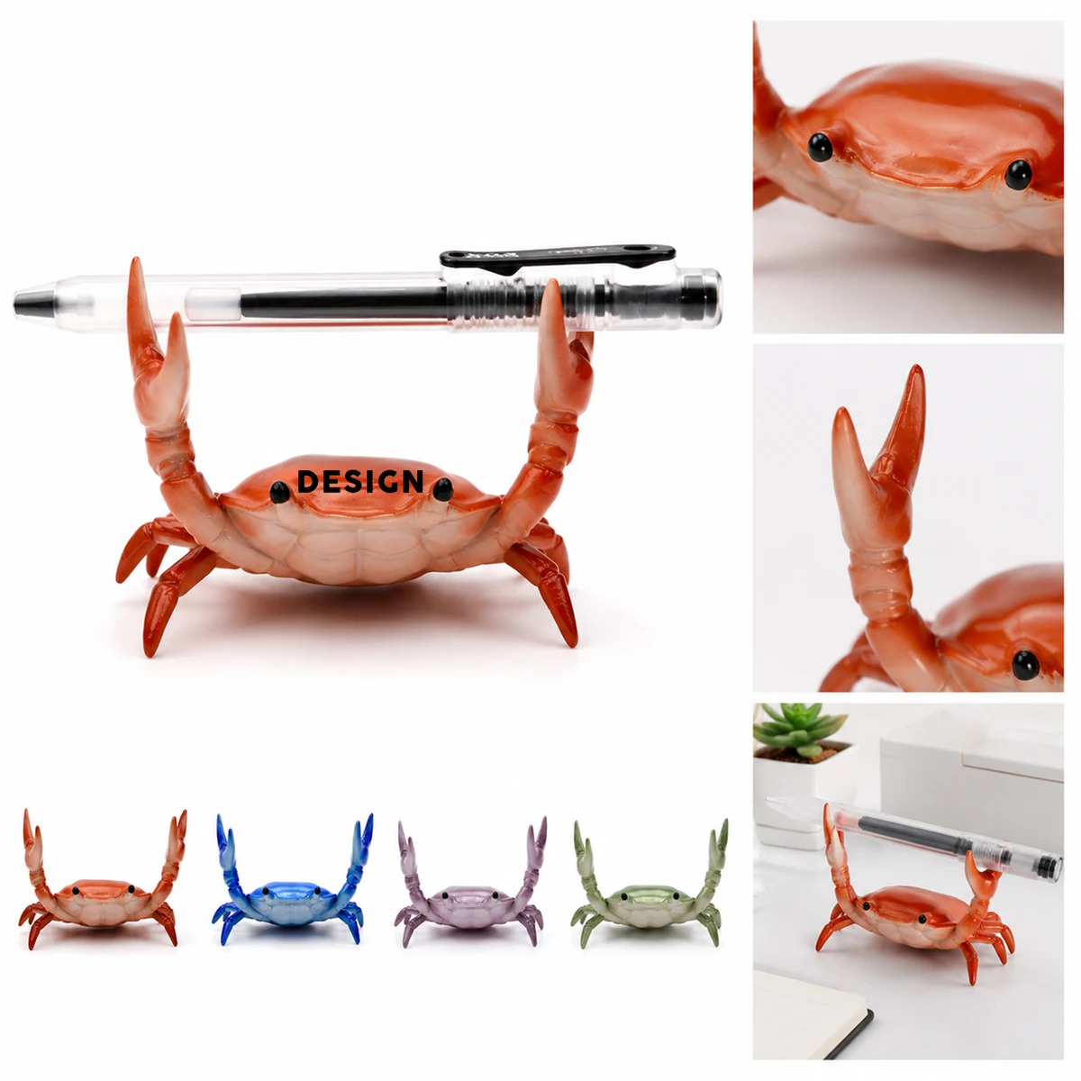 Custom Logo Cute Crab Desktop Organizer 1