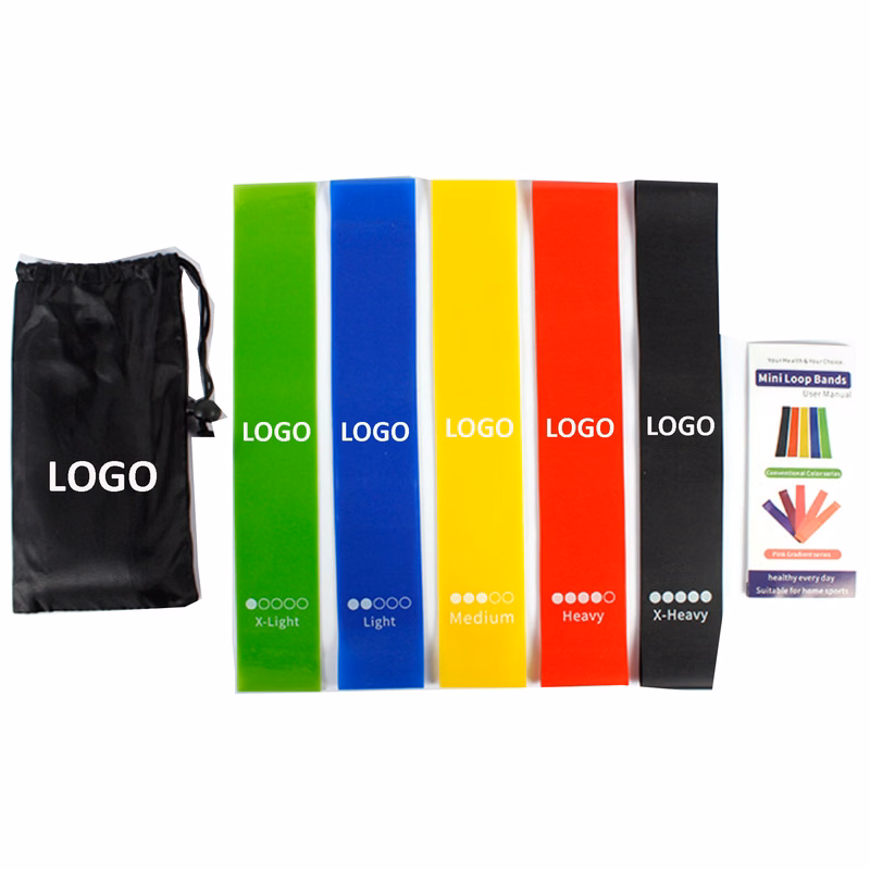5 In 1 Exercise Loop Latex Elastic Resistance Band Set