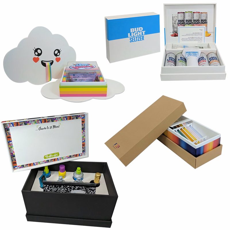 Custom Printed Full Color 2-Piece Soft Touch Luxury Gift Box - Custom-Sized