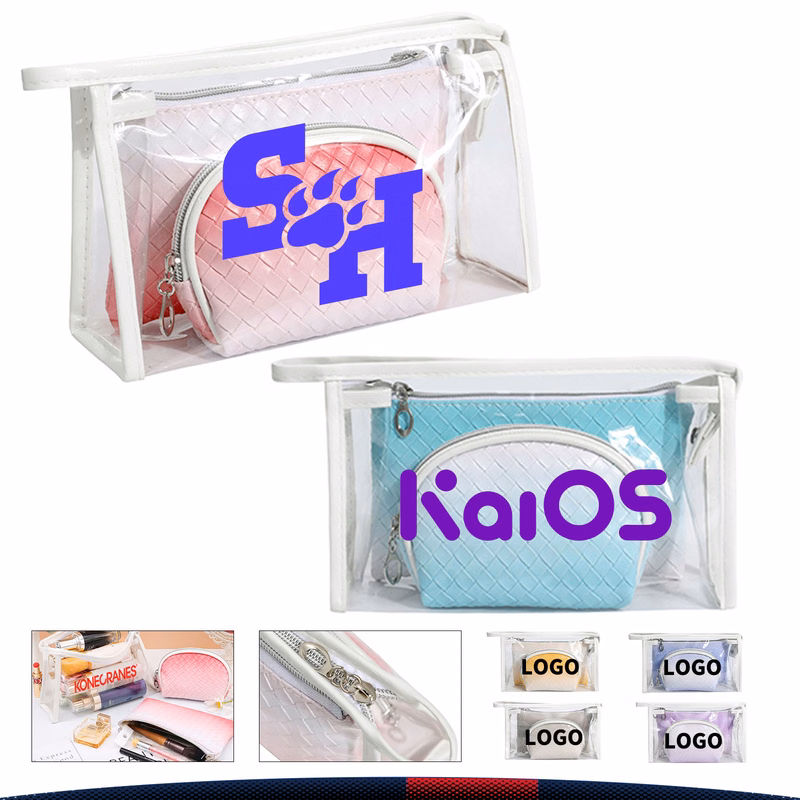 Woven Texture Makeup Bag Set